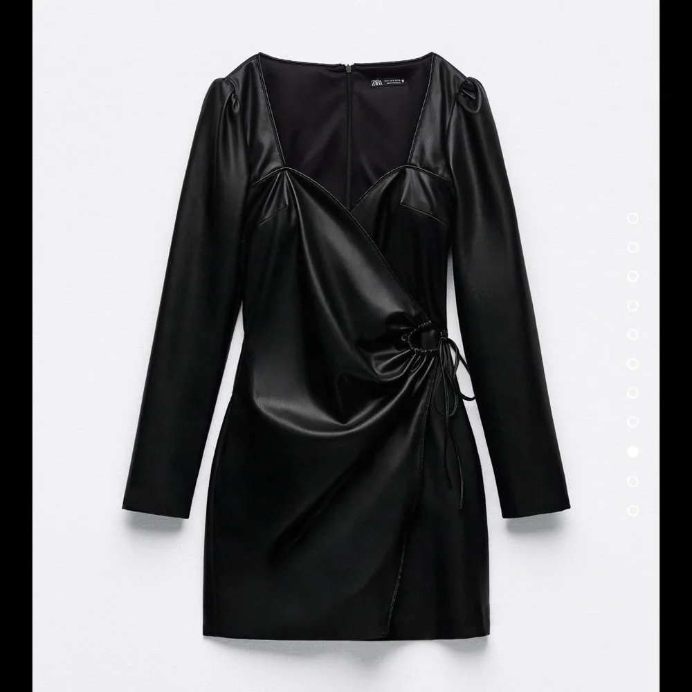 Zara Faux Leather Black Dress - Picture 6 of 6